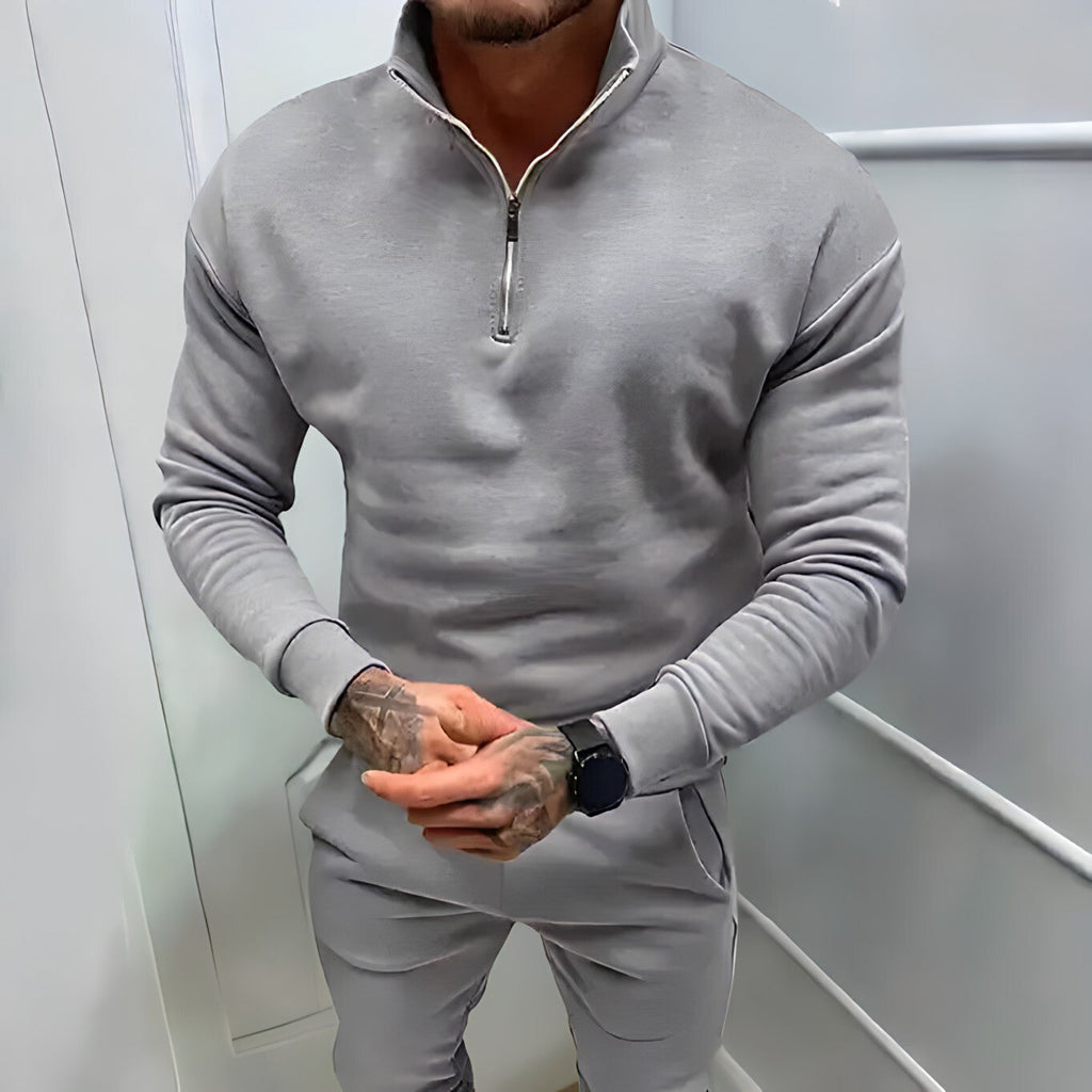 Sartoria: svetr Muscle Fit s polovičním zipem