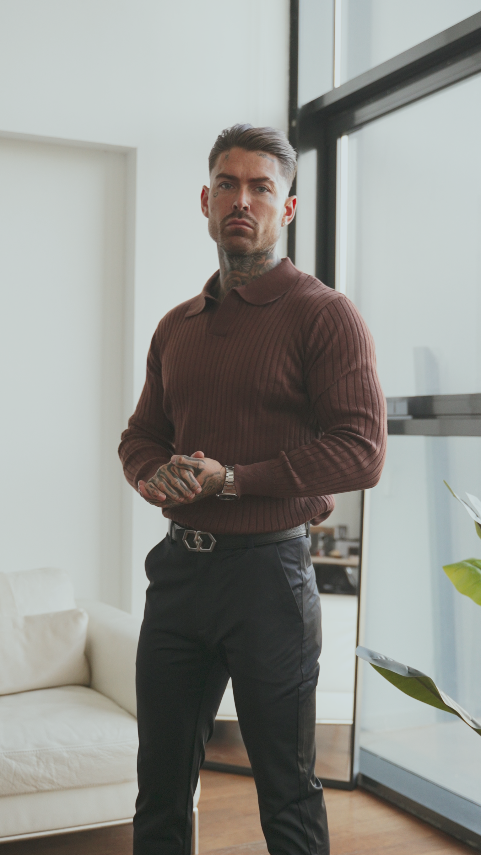 Sogno: úpletový svetr Muscle Fit