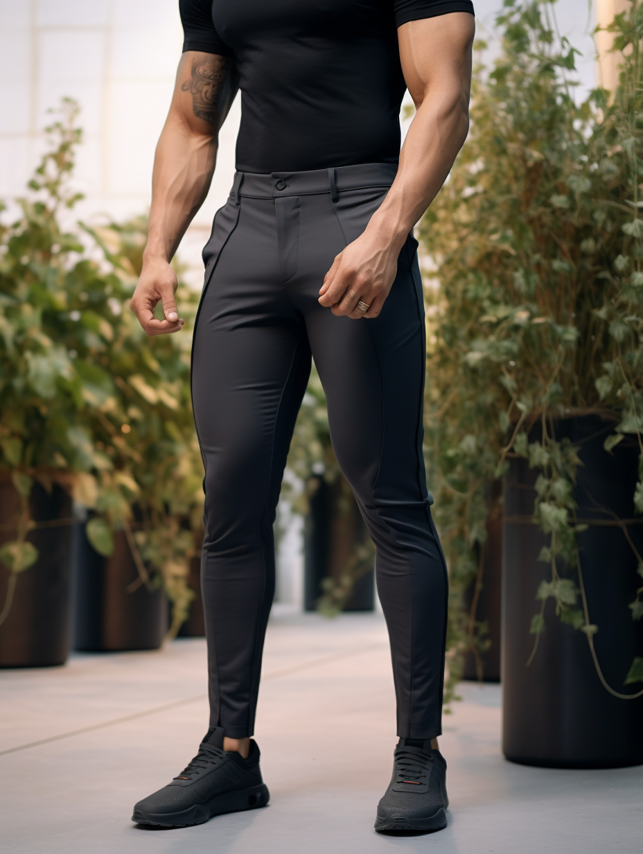 Slim fit kalhoty bez pomačkání