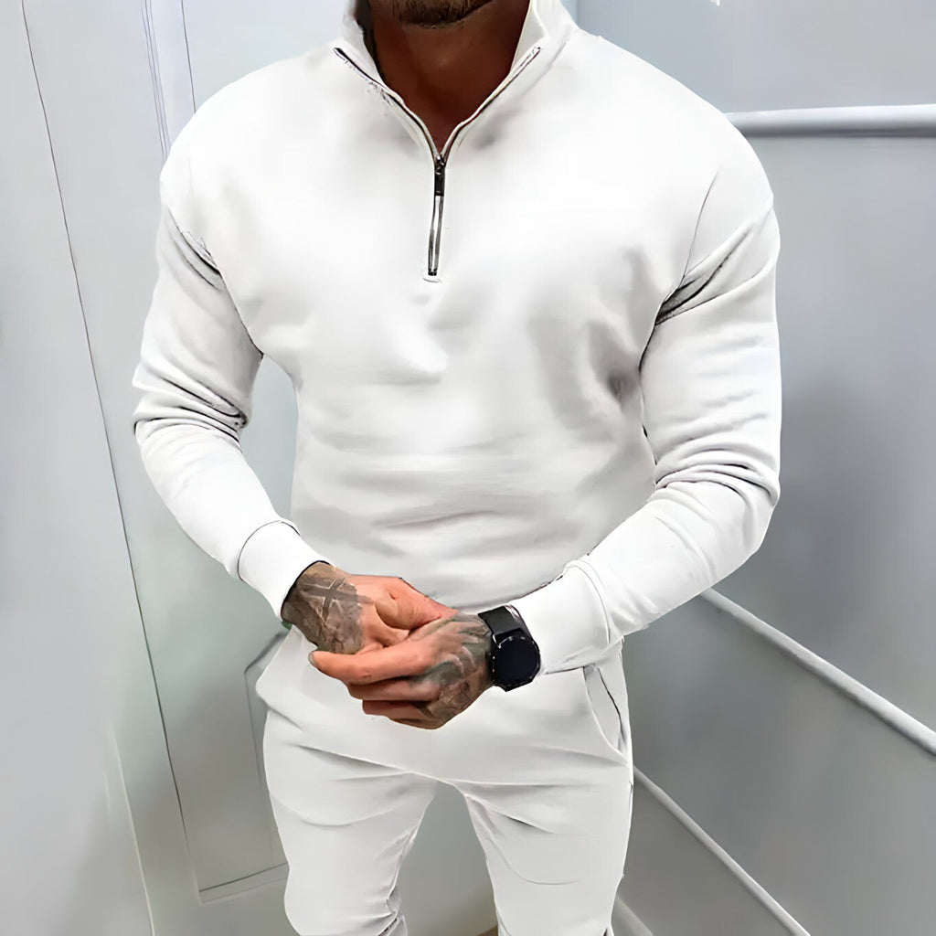 Sartoria: svetr Muscle Fit s polovičním zipem