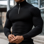 Sartoria: svetr Muscle Fit s polovičním zipem