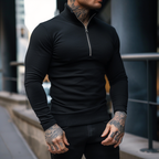 Sartoria: svetr Muscle Fit s polovičním zipem